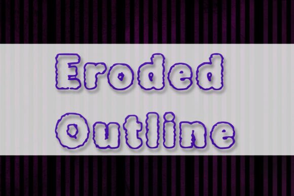 Eroded Outline: A Bold Font for Craft Creators